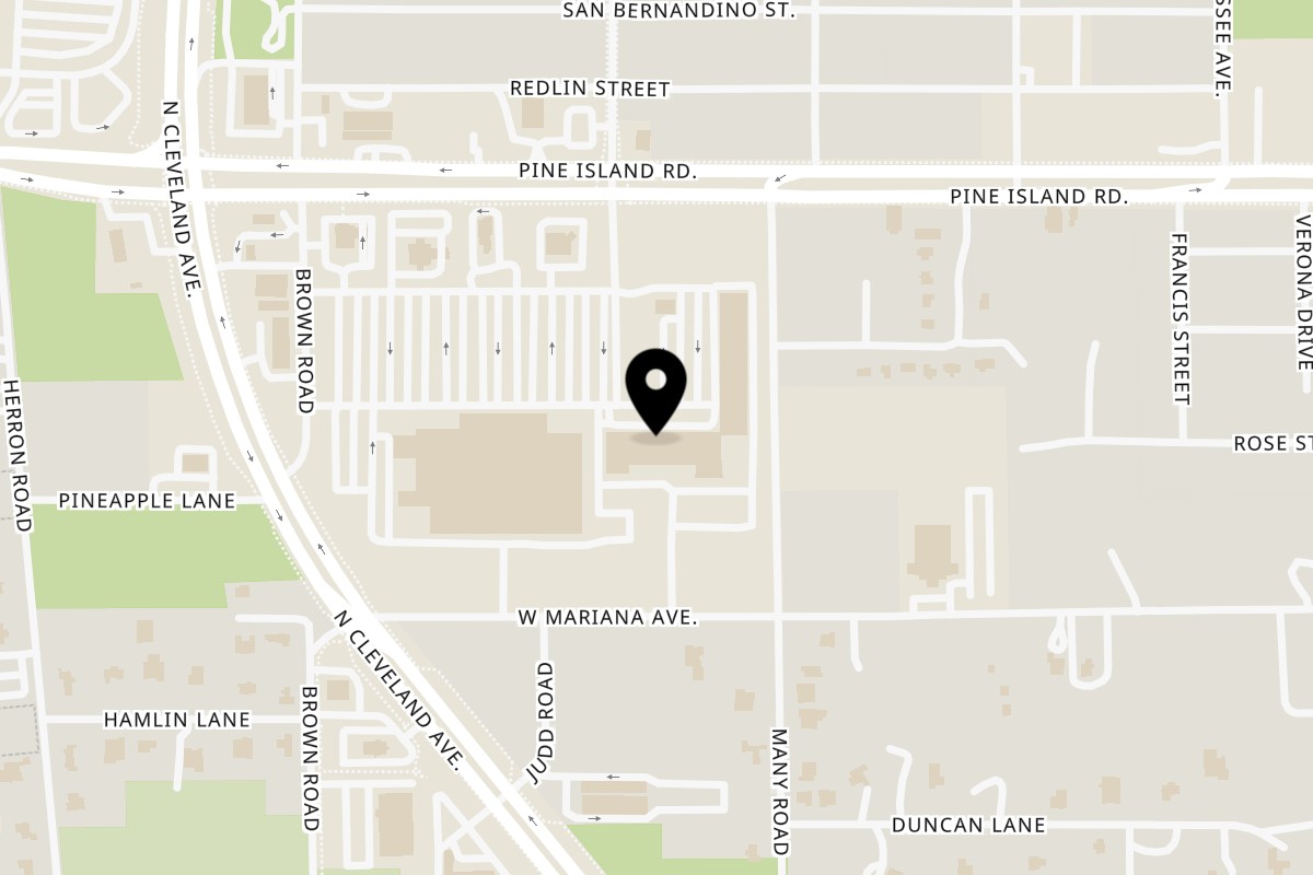Map showing the location of BRAZAS & SABOR on 535 Pine Island Rd G in North Fort Myers
